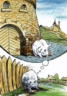 Zamek : VI Otwarty Międzynarodowy Konkurs na Rysunek Satyryczny / Mykola Kapusta