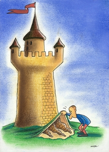 Zamek [2] : VI Otwarty Międzynarodowy Konkurs na Rysunek Satyryczny / Musa Gűműs