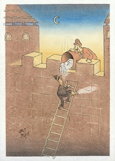 Zamek [1] : VI Otwarty Międzynarodowy Konkurs na Rysunek Satyryczny / Umit Mufit Dincay