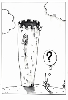 Zamek [2] : VI Otwarty Międzynarodowy Konkurs na Rysunek Satyryczny / Mariusz A. Dański