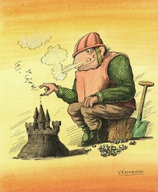 Zamek [3] : VI Otwarty Międzynarodowy Konkurs na Rysunek Satyryczny / Vladimir Kazanevsky