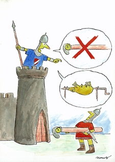 Zamek [2] : VI Otwarty Międzynarodowy Konkurs na Rysunek Satyryczny / Ivan Haramija