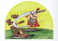 Zamek [2] : VI Otwarty Międzynarodowy Konkurs na Rysunek Satyryczny / Tadeusz Krotos