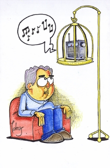 Radio [1] : VII Otwarty Międzynarodowy Konkurs na Rysunek Satyryczny / Adrian Anibal Palmas