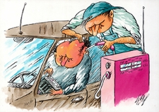 Radio [2] : VII Otwarty Międzynarodowy Konkurs na Rysunek Satyryczny / Oleg Loktyev