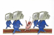 Radio [1] : VII Otwarty Międzynarodowy Konkurs na Rysunek Satyryczny / Yu Liang