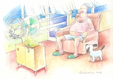 Ochrona przed chłodem i upałem [2] : VIII Otwarty Międzynarodowy Konkurs na Rysunek Satyryczny / Jarosław Łuczkiewicz