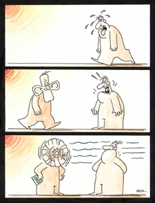 Ochrona przed chłodem i upałem [2] : VIII Otwarty Międzynarodowy Konkurs na Rysunek Satyryczny / Musa Gumus