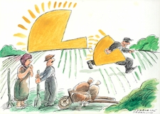 Ochrona przed chłodem i upałem [2] : VIII Otwarty Międzynarodowy Konkurs na Rysunek Satyryczny / Slobodan Obradović