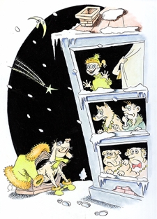 Ochrona przed chłodem i upałem [3] : VIII Otwarty Międzynarodowy Konkurs na Rysunek Satyryczny / Anatoly Apchel