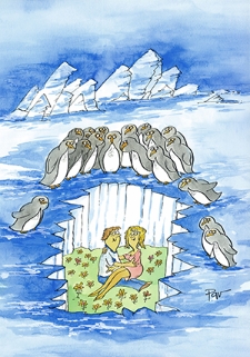 Ochrona przed chłodem i upałem [3] : VIII Otwarty Międzynarodowy Konkurs na Rysunek Satyryczny / Vladimir Pavlik