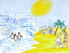 Ochrona przed chłodem i upałem [2] : VIII Otwarty Międzynarodowy Konkurs na Rysunek Satyryczny / Philippe Bossens