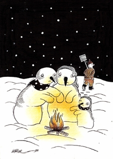 Ochrona przed chłodem i upałem [2] : VIII Otwarty Międzynarodowy Konkurs na Rysunek Satyryczny / Shahin Hooshmand