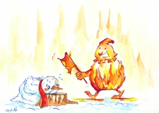 Ochrona przed chłodem i upałem [4] : VIII Otwarty Międzynarodowy Konkurs na Rysunek Satyryczny / Nargas Javan Magidy