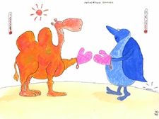 Ochrona przed chłodem i upałem [2] : VIII Otwarty Międzynarodowy Konkurs na Rysunek Satyryczny / Bernard Bouton