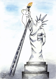 Ochrona przed chłodem i upałem [2] : VIII Otwarty Międzynarodowy Konkurs na Rysunek Satyryczny / Mahboube Khalili