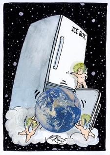 Ochrona przed chłodem i upałem [2] : VIII Otwarty Międzynarodowy Konkurs na Rysunek Satyryczny / Franti&scaron;ek Kratochvil