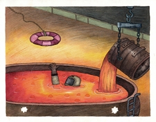 Ochrona przed chłodem i upałem [1] : VIII Otwarty Międzynarodowy Konkurs na Rysunek Satyryczny / Young Sik Oh