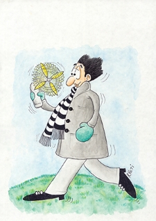 Ochrona przed chłodem i upałem : VIII Otwarty Międzynarodowy Konkurs na Rysunek Satyryczny / Keti Radevska