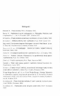 Wstęp do teorii wychowania - bibliografia