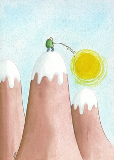 Ochrona przed chłodem i upałem : VIII Otwarty Międzynarodowy Konkurs na Rysunek Satyryczny / Jaber Asadi