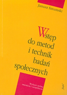 Wstęp do metod i technik badań społecznych - spis treści i od Autora