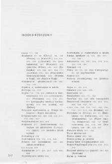 Historia wychowania: Tom 1 - indeks rzeczowy