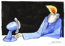 Ochrona przed chłodem i upałem [3] : VIII Otwarty Międzynarodowy Konkurs na Rysunek Satyryczny / Victor Crudu