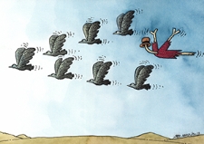 Ochrona przed chłodem i upałem [2] : VIII Otwarty Międzynarodowy Konkurs na Rysunek Satyryczny / Delcho Mihajlov