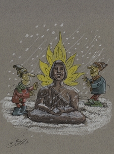 Ochrona przed chłodem i upałem [1] : VIII Otwarty Międzynarodowy Konkurs na Rysunek Satyryczny / Dost Mohammad Tehrani