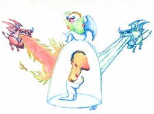 Ochrona przed chłodem i upałem : VIII Otwarty Międzynarodowy Konkurs na Rysunek Satyryczny / Vitor Nunes da Silva