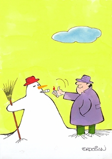 Ochrona przed chłodem i upałem [1] : VIII Otwarty Międzynarodowy Konkurs na Rysunek Satyryczny / Erdogan Basol