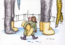 Ochrona przed chłodem i upałem : VIII Otwarty Międzynarodowy Konkurs na Rysunek Satyryczny / Alexey Gvardin