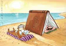 Ochrona przed chłodem i upałem [3] : VIII Otwarty Międzynarodowy Konkurs na Rysunek Satyryczny / Valentin Druzhinin