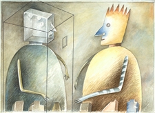 Ochrona przed chłodem i upałem [2] : VIII Otwarty Międzynarodowy Konkurs na Rysunek Satyryczny / Tasso José Menezes Lanza