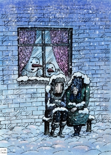 Ochrona przed chłodem i upałem [1] : VIII Otwarty Międzynarodowy Konkurs na Rysunek Satyryczny / Vladimir Kazanevsky