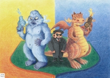 Ochrona przed chłodem i upałem : VIII Otwarty Międzynarodowy Konkurs na Rysunek Satyryczny / Benjasit Tumying