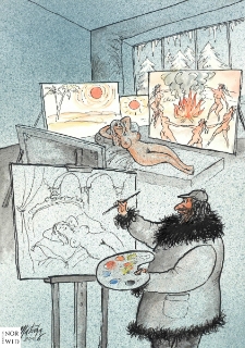 Ochrona przed chłodem i upałem [3] : VIII Otwarty Międzynarodowy Konkurs na Rysunek Satyryczny / Marian Matocha