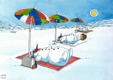 Ochrona przed chłodem i upałem [3] : VIII Otwarty Międzynarodowy Konkurs na Rysunek Satyryczny / Lubomir Kotrha