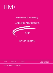 International Journal of Applied Mechanics and Engineering (IJAME), volume 28, number 4 (2023) - spis treści