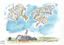 Gazeta [3] : IX Otwarty Międzynarodowy Konkurs na Rysunek Satyryczny / Evžen David