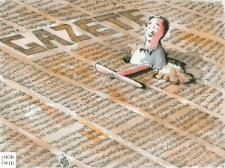 Gazeta [2] : IX Otwarty Międzynarodowy Konkurs na Rysunek Satyryczny / Serdar Gűnbilen