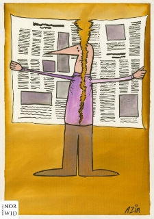 Gazeta [3] : IX Otwarty Międzynarodowy Konkurs na Rysunek Satyryczny / Marzieh Rezaei