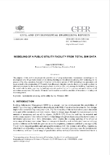 Modeling of a Public Utility Facility from Total BIM Data