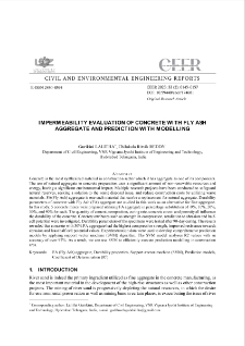 Impermeability evaluation of concrete with fly ash aggregate and prediction with modelling