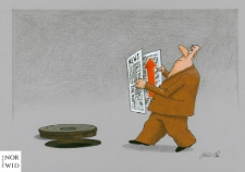 Gazeta : IX Otwarty Międzynarodowy Konkurs na Rysunek Satyryczny / Vlado Volaš