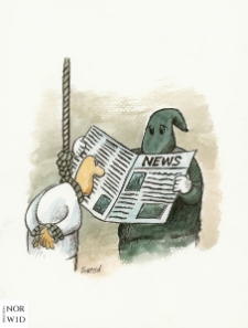 Gazeta [2] : IX Otwarty Międzynarodowy Konkurs na Rysunek Satyryczny / Saeed Sadeghi