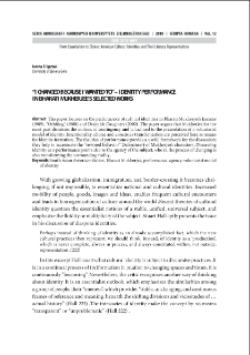 "I changed because I wanted to" - identity performance in Bharati Mukherjee?s selected works