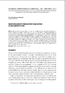 Negotiating identity through sports and outdoor in Jack London`s fiction