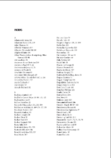 Zeszyty Naukowe Uniwersytetu Zielonogórskiego: Seria Scripta Humana, t. 13: Ze srebrnego ekranu na papier... Ślady sztuki filmowej w literaturze - indeks